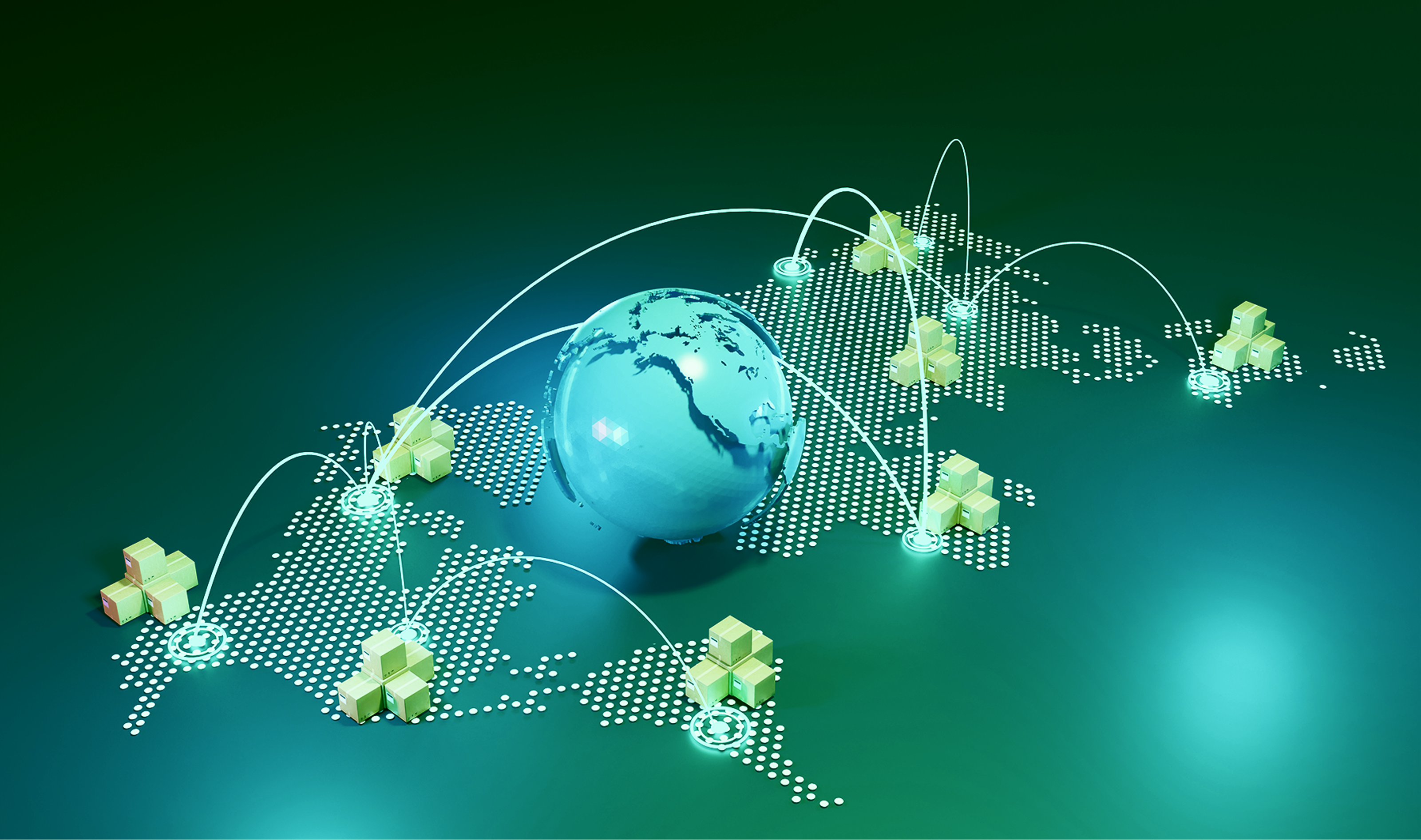 Background picture representing worldwide delivery.